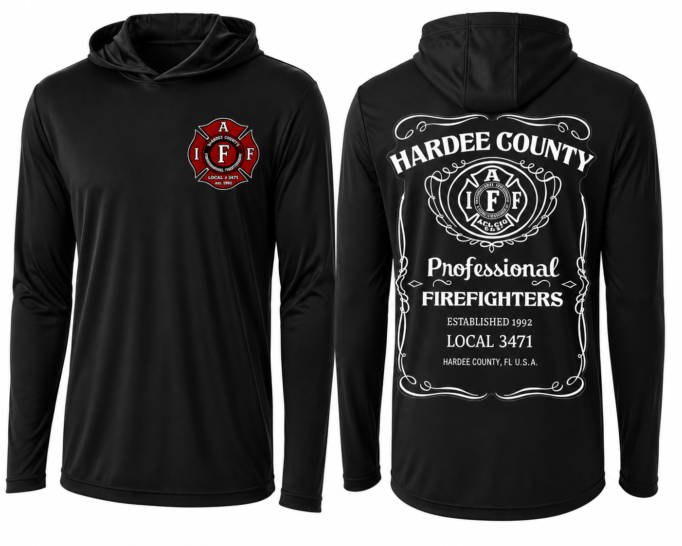 Long sleeve hooded Dry Fit (Jack Daniels)