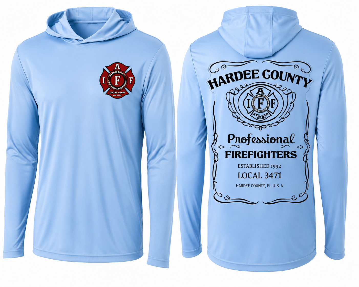 Long sleeve hooded Dry Fit (Jack Daniels)