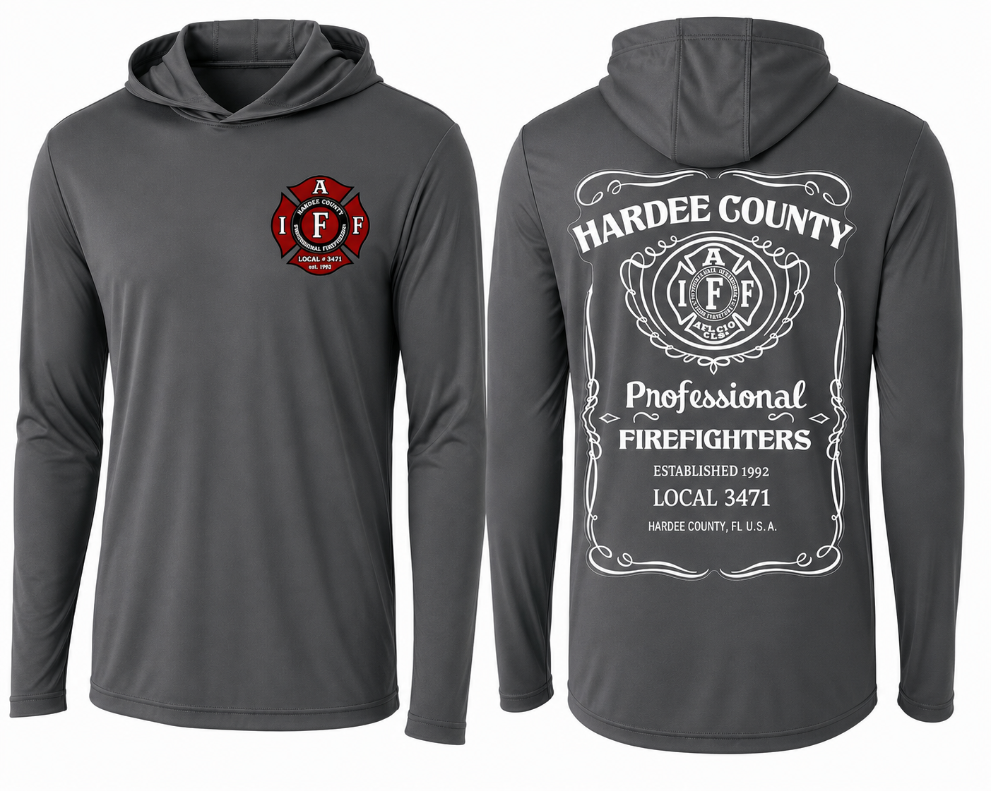 Long sleeve hooded Dry Fit (Jack Daniels)