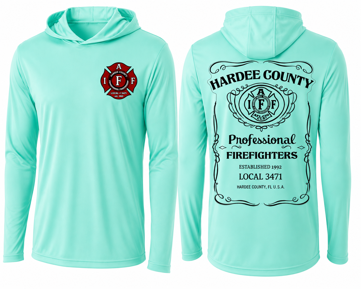 Long sleeve hooded Dry Fit (Jack Daniels)