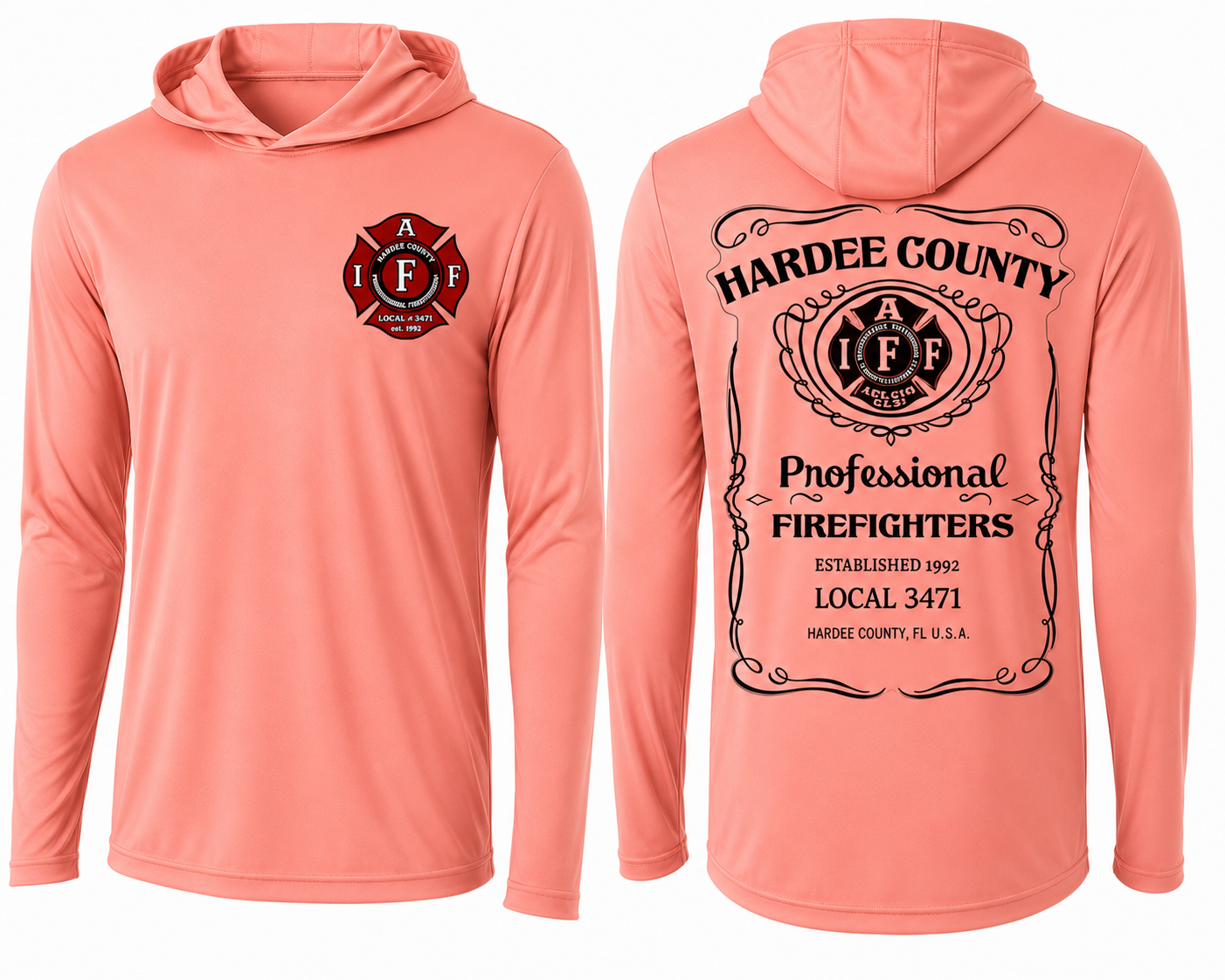 Long sleeve hooded Dry Fit (Jack Daniels)