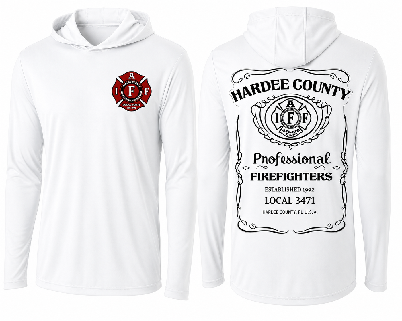 Long sleeve hooded Dry Fit (Jack Daniels)
